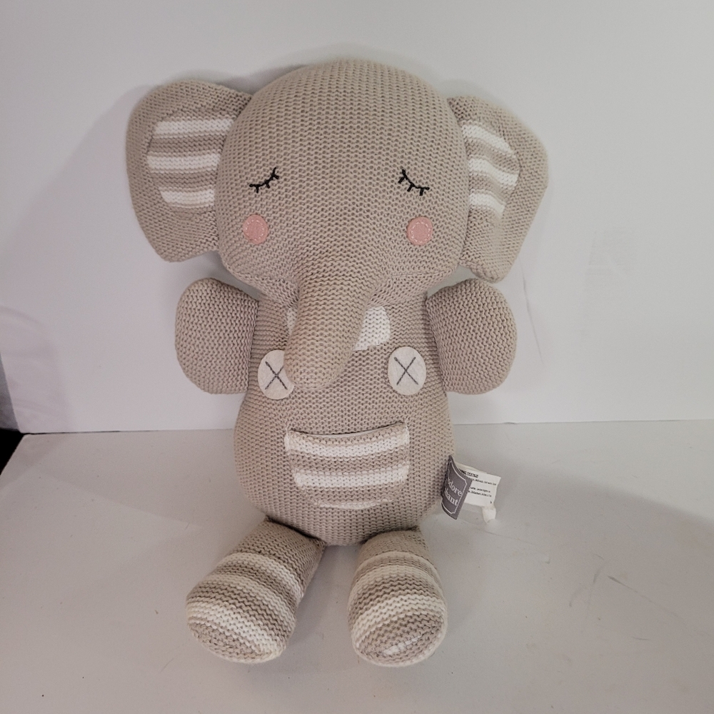 Living Textile Crochet Elephant Gray Very good condition